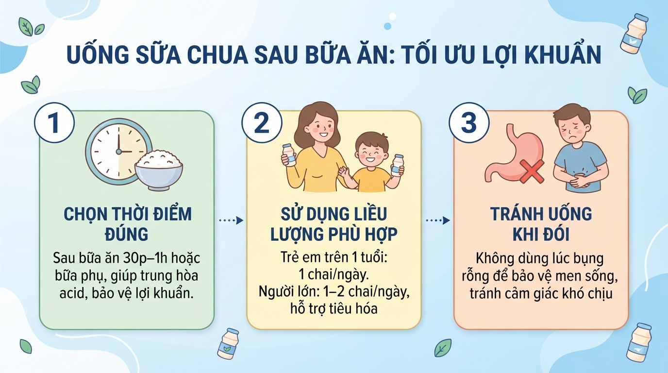 Sữa chua uống: Tác dụng, cách dùng và lưu ý cho hệ tiêu hóa khỏe mạnh