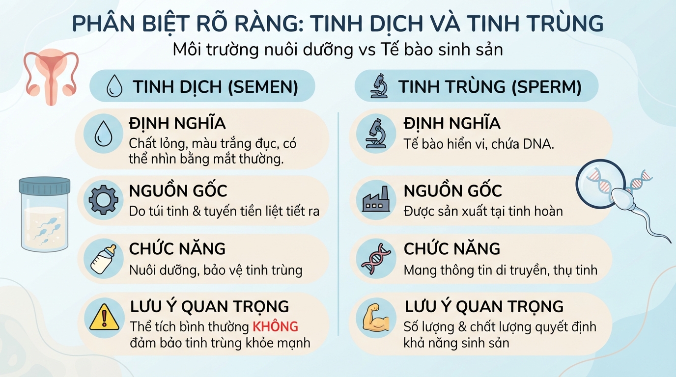 Tinh trùng là gì? Dấu hiệu nhận biết tinh trùng khỏe mạnh ở nam giới