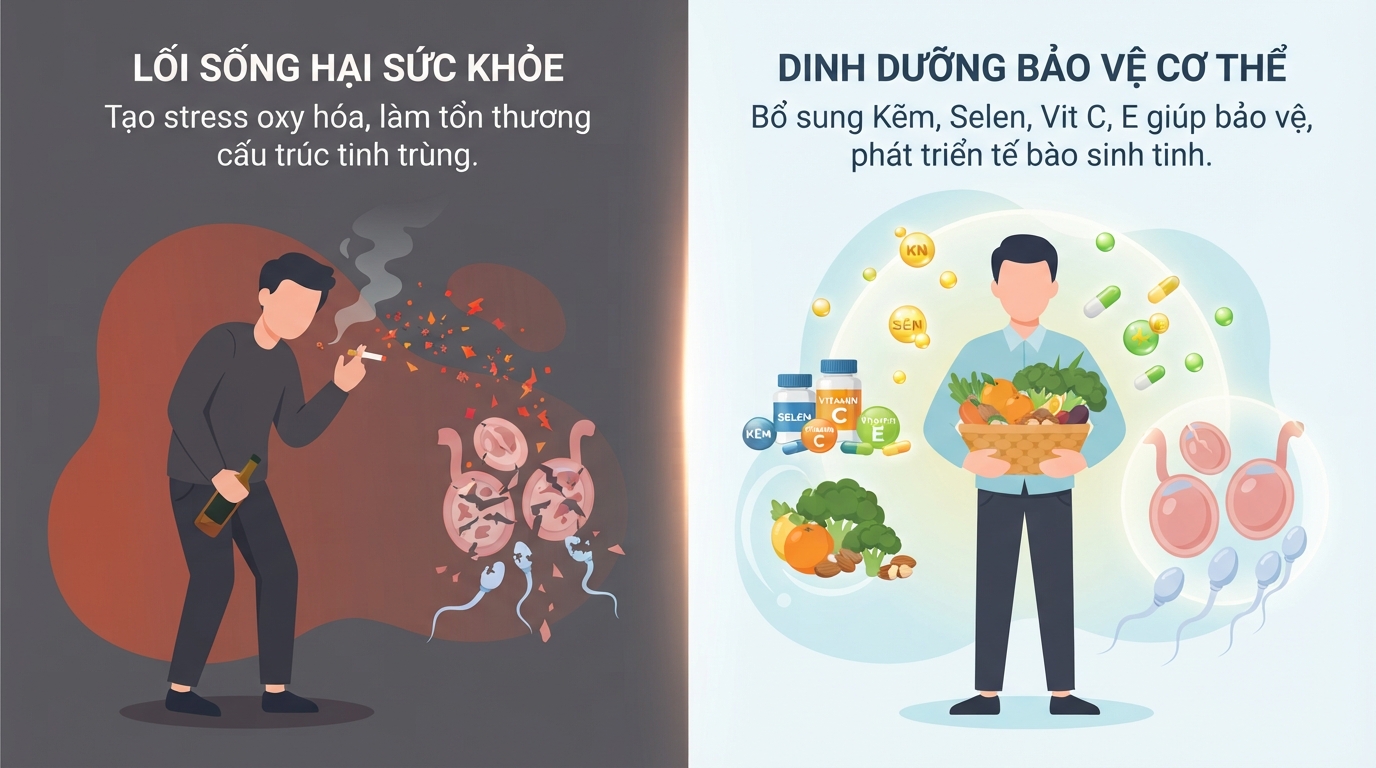 Tác hại của rượu bia và vai trò bảo vệ của các vi chất dinh dưỡng.