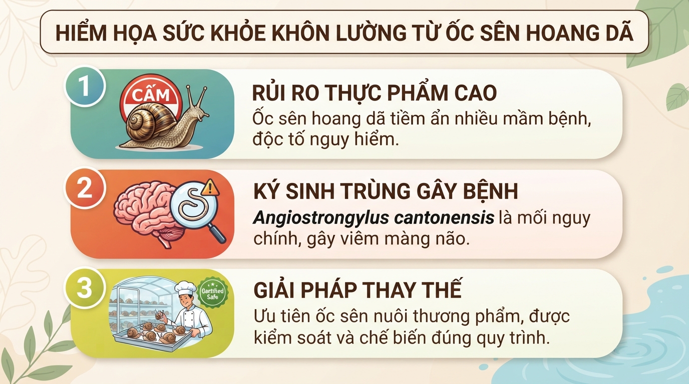 Ốc sên có ăn được không? Những rủi ro sức khỏe bạn cần lưu ý