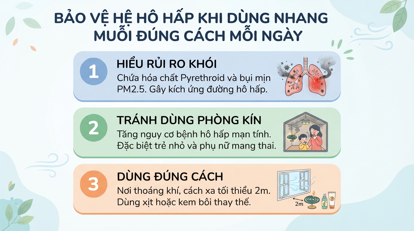 Nhang muỗi có độc không? Tác hại sức khỏe và cách dùng hương muỗi