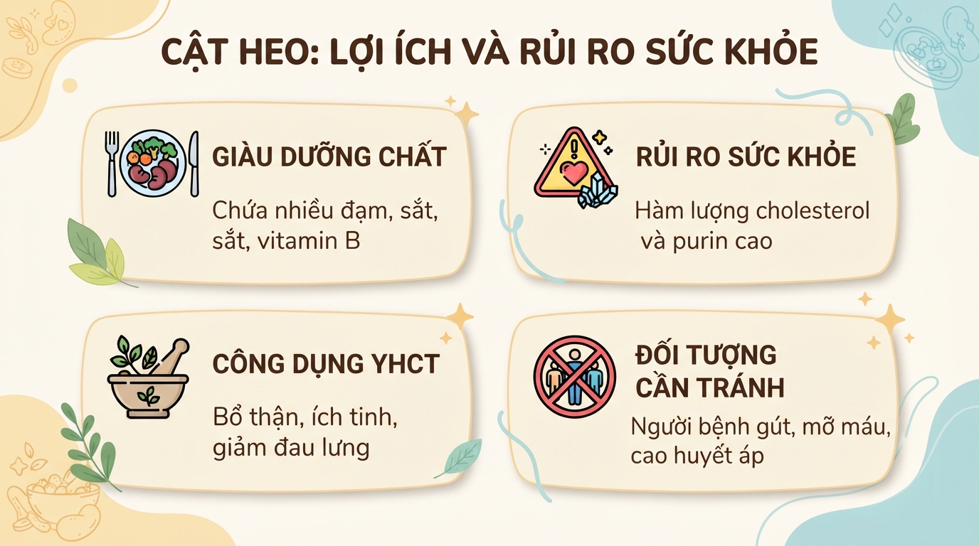 Cật heo có tác dụng gì? Giá trị dinh dưỡng, tác hại và lưu ý khi ăn