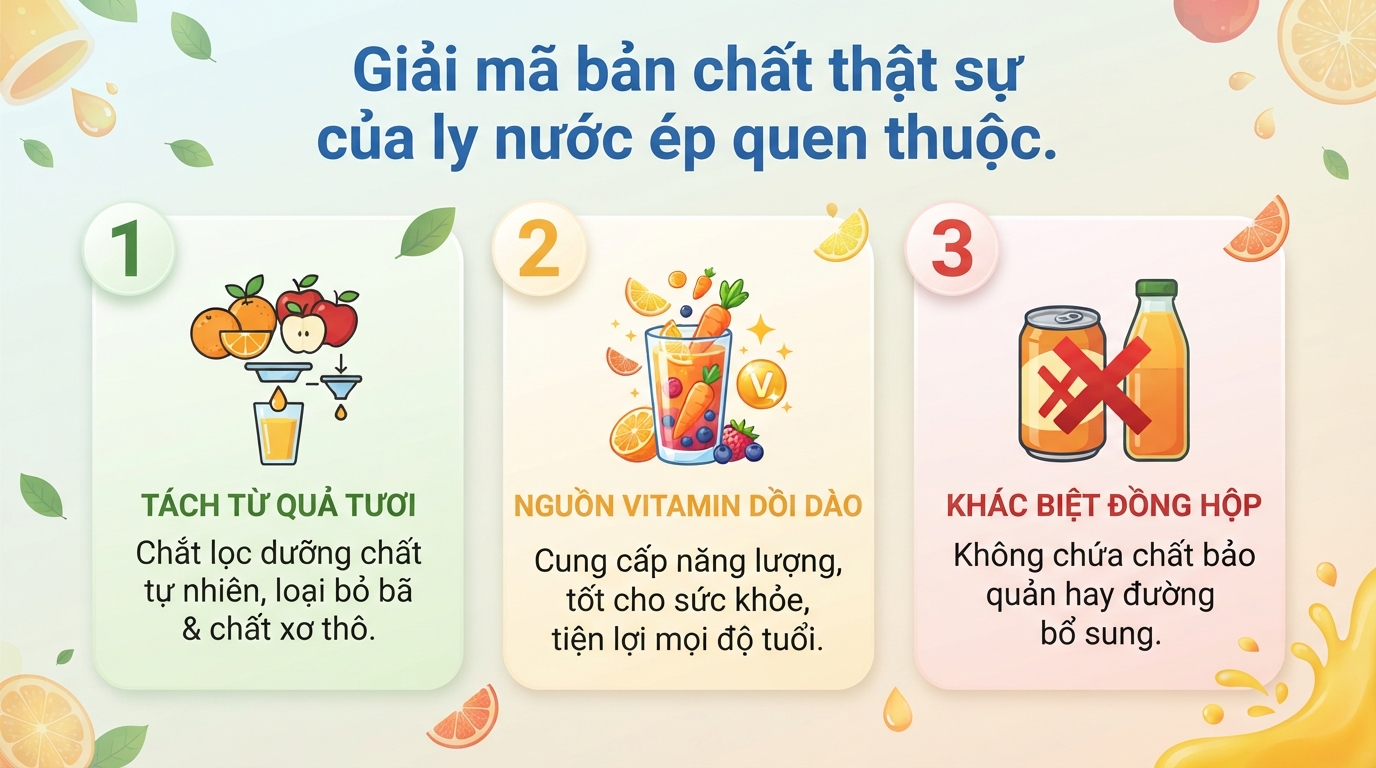 Nước ép trái cây có tốt không? Lợi ích dinh dưỡng và nguy cơ từ đường tự nhiên