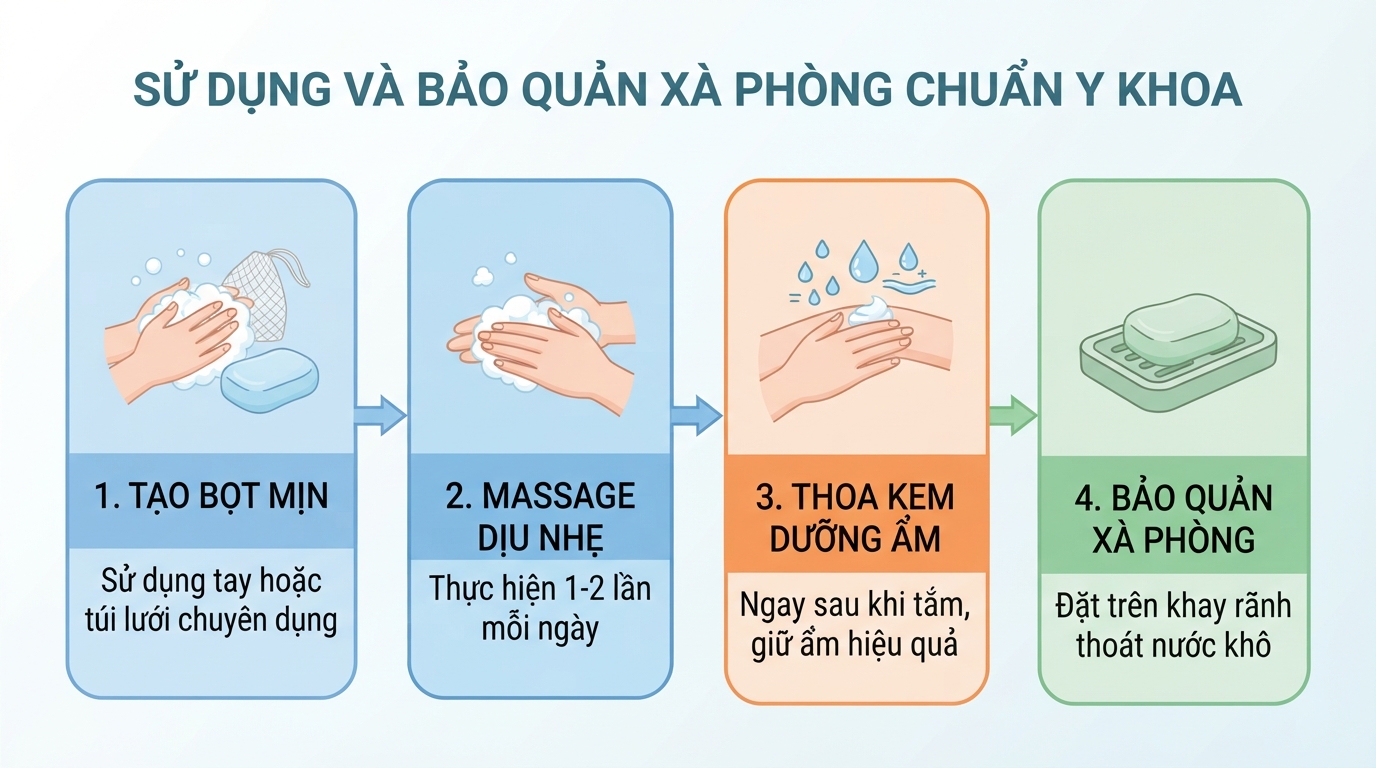 Thoa kem dưỡng ẩm ngay sau khi tắm giúp giữ chặt dưỡng chất và độ ẩm.