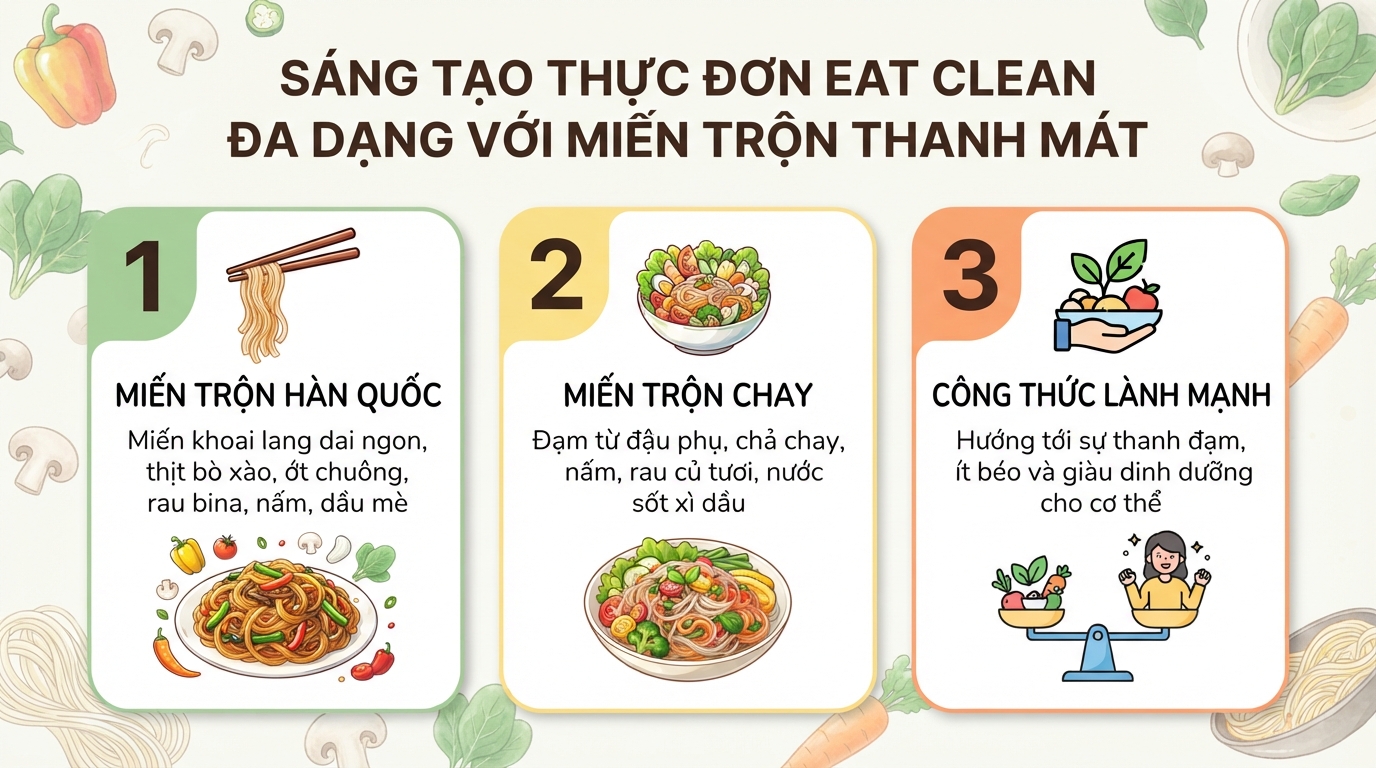 Cách làm miến trộn chua ngọt thơm ngon, cân bằng dinh dưỡng