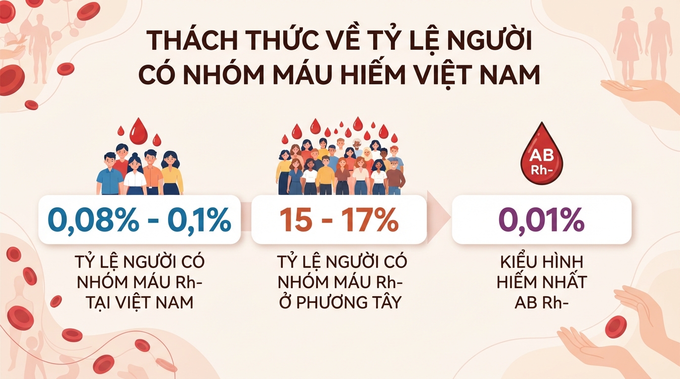 Nhóm máu hiếm là gì? Các nhóm máu hiếm nhất thế giới