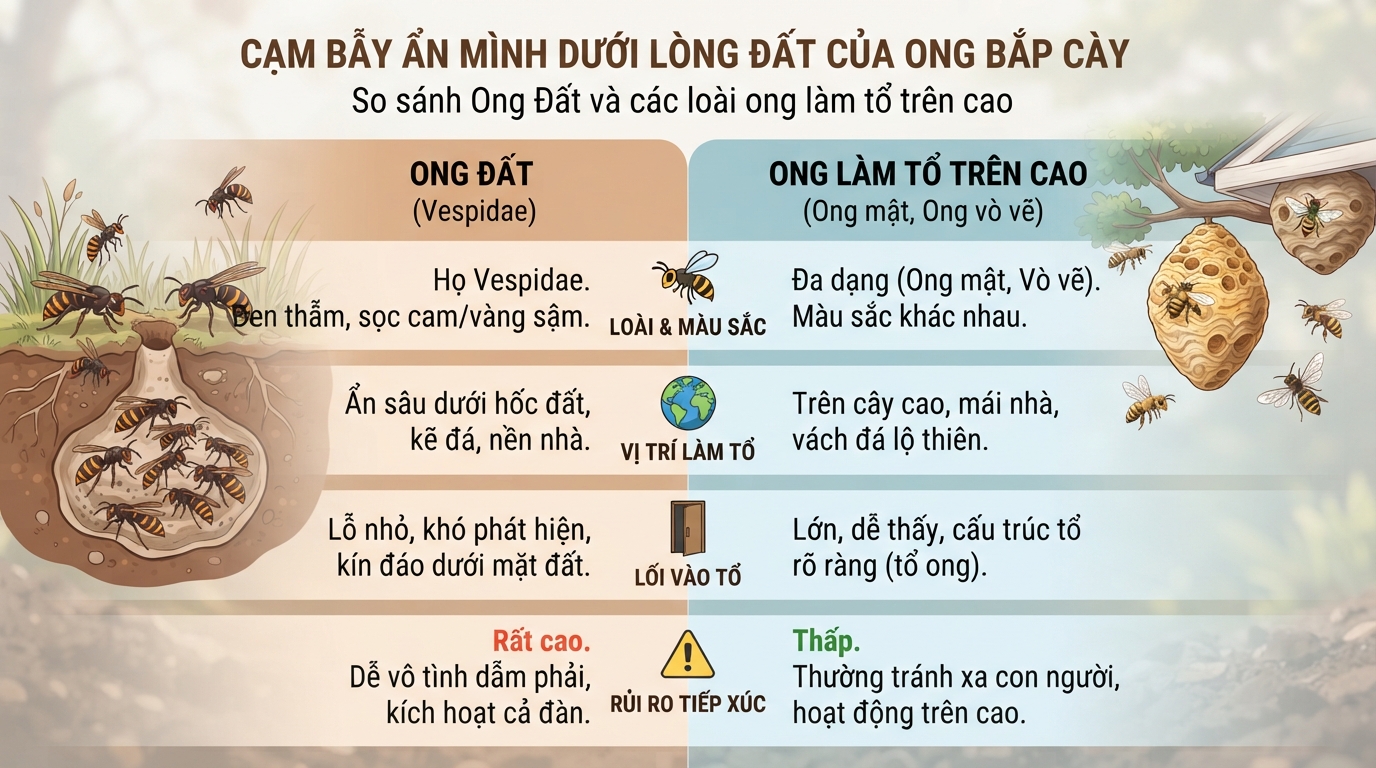 Ong đất có độc không? Cách nhận biết và sơ cứu khi bị ong đất đốt