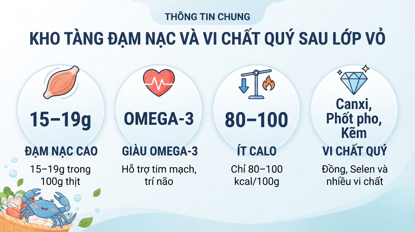 Ghẹ có tác dụng gì? Giá trị dinh dưỡng và lưu ý khi ăn đúng cách