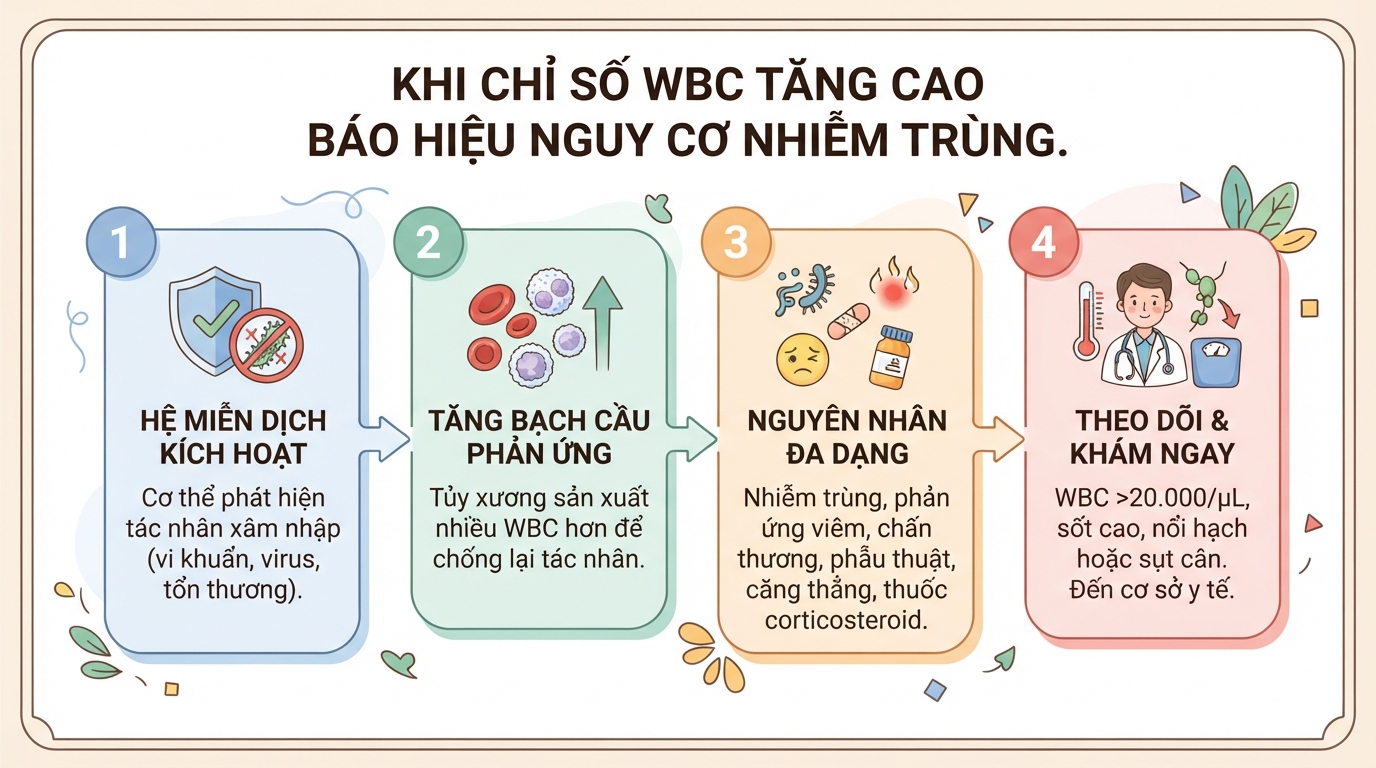 WBC trong xét nghiệm máu là gì? Ý nghĩa chỉ số và khi nào cần đi khám