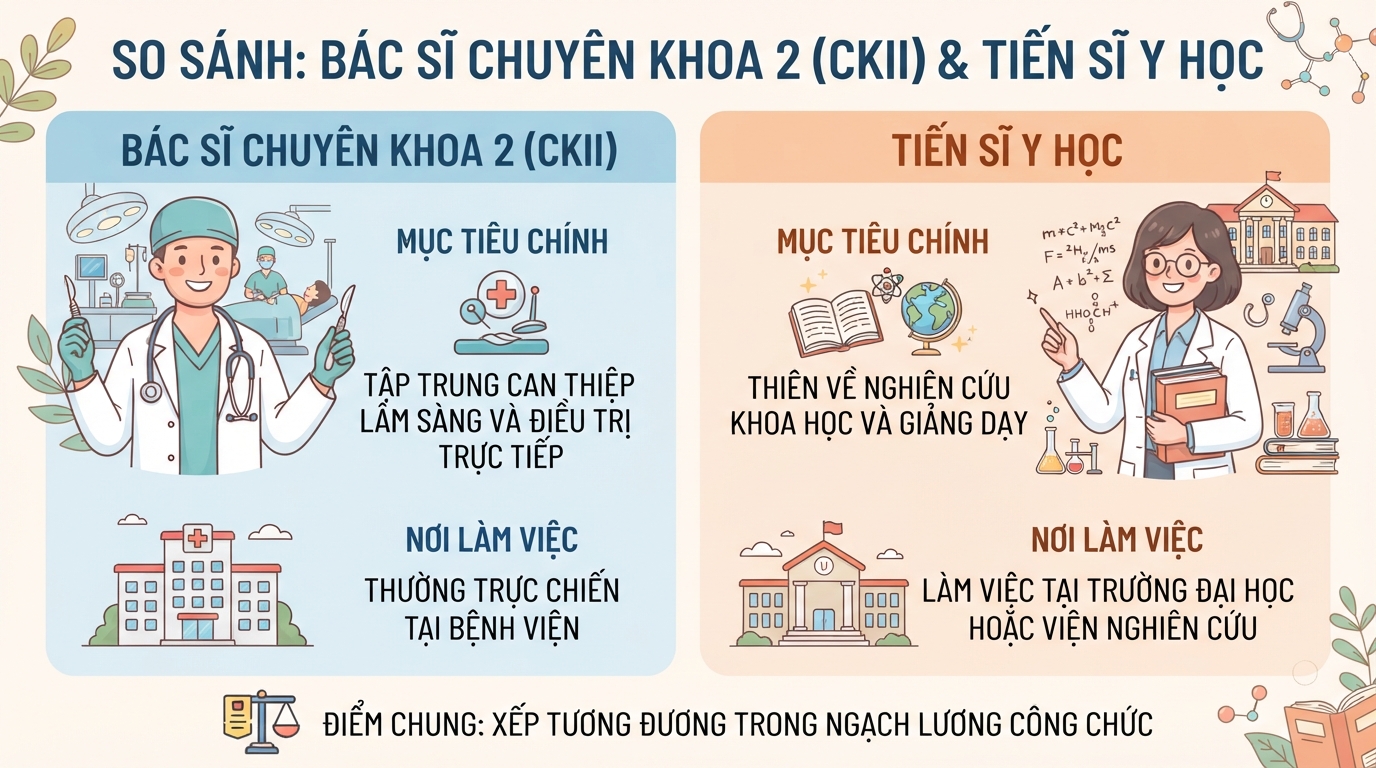 Bác sĩ chuyên khoa 2 là gì? Điều kiện đào tạo và giá trị bằng cấp