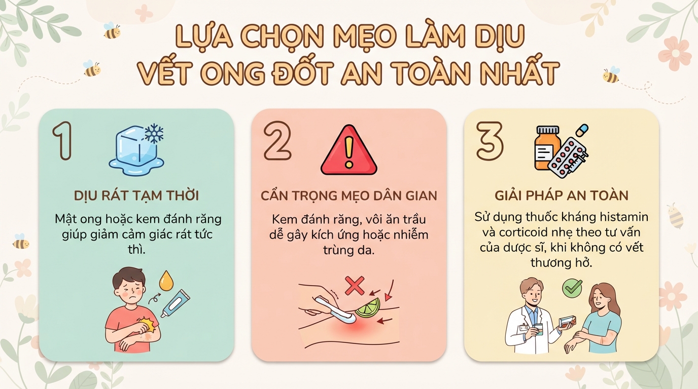 Bị ong đốt nên làm gì? Cách sơ cứu và xử lý vết thương hiệu quả tại nhà
