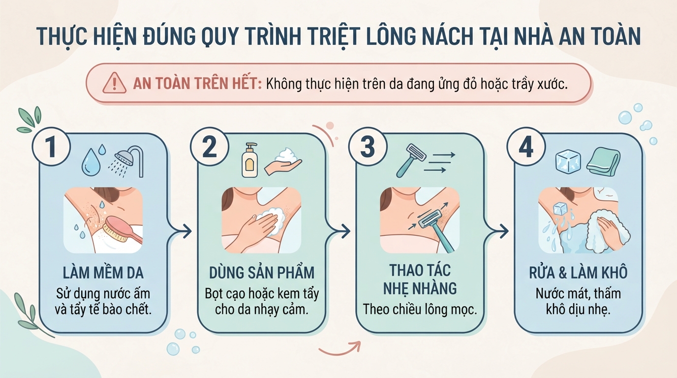 Có nên triệt lông nách không? Cách thực hiện an toàn