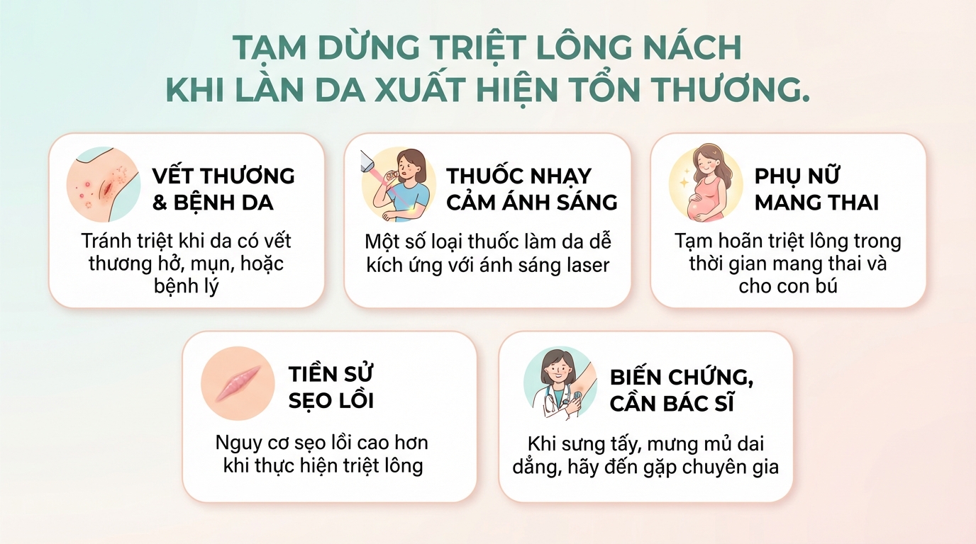 Có nên triệt lông nách không? Cách thực hiện an toàn