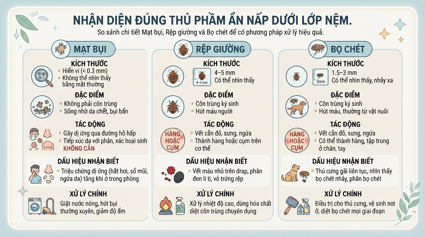Con mạt là gì? Cách diệt và phòng ngừa dị ứng mạt bụi nhà hiệu quả