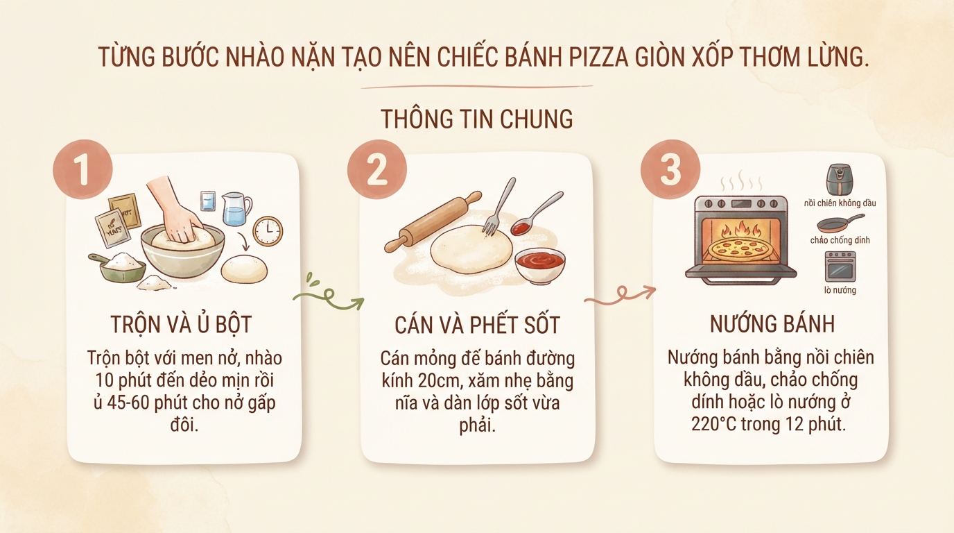 Bánh pizza: Cách làm tại nhà và mẹo ăn hợp dinh dưỡng