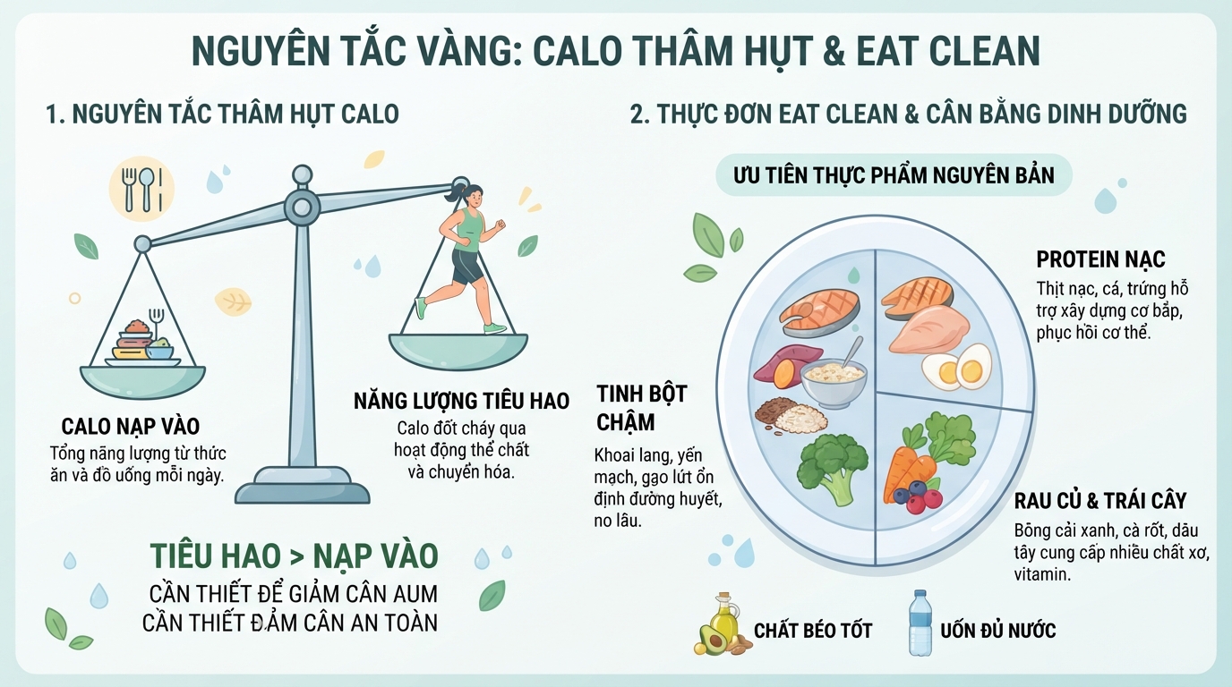 Tỷ lệ nhóm chất dinh dưỡng và nguyên tắc kiểm soát calo thâm hụt hiệu quả. Tỷ lệ nhóm chất dinh dưỡng và nguyên tắc kiểm soát calo thâm hụt hiệu quả.