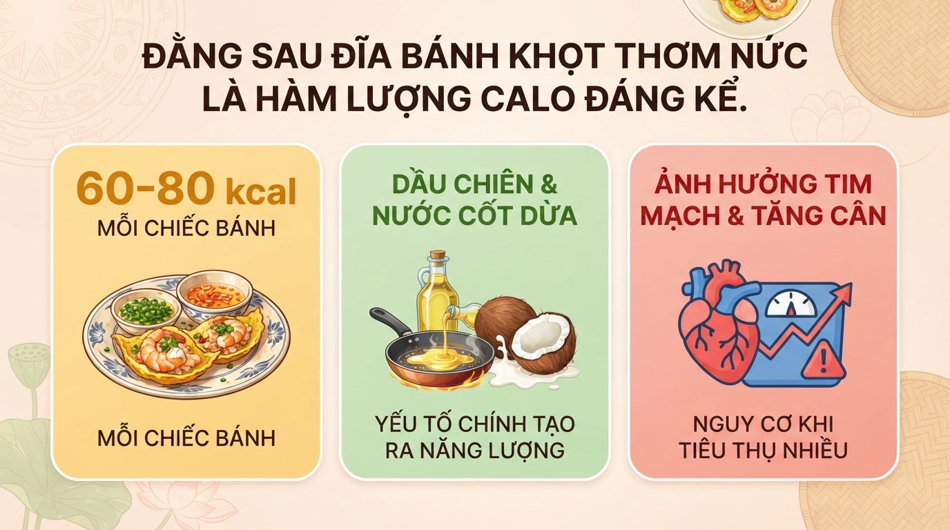 Bánh khọt bao nhiêu calo? Cách ăn ngon và kiểm soát cân nặng