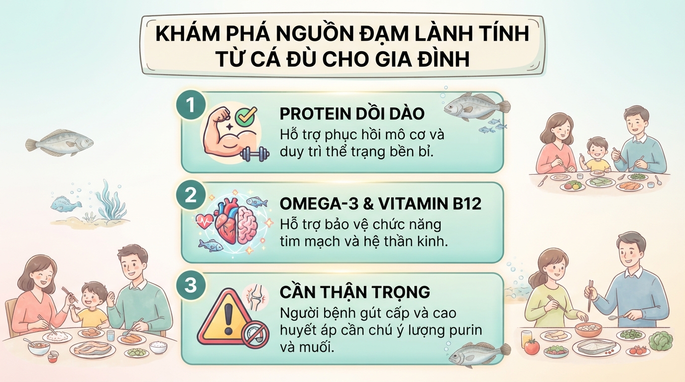Cá đù có tác dụng gì? Giá trị dinh dưỡng và lợi ích đối với sức khỏe