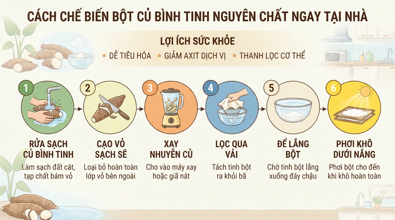 Củ bình tinh là gì? Giá trị dinh dưỡng, công dụng và cách sử dụng