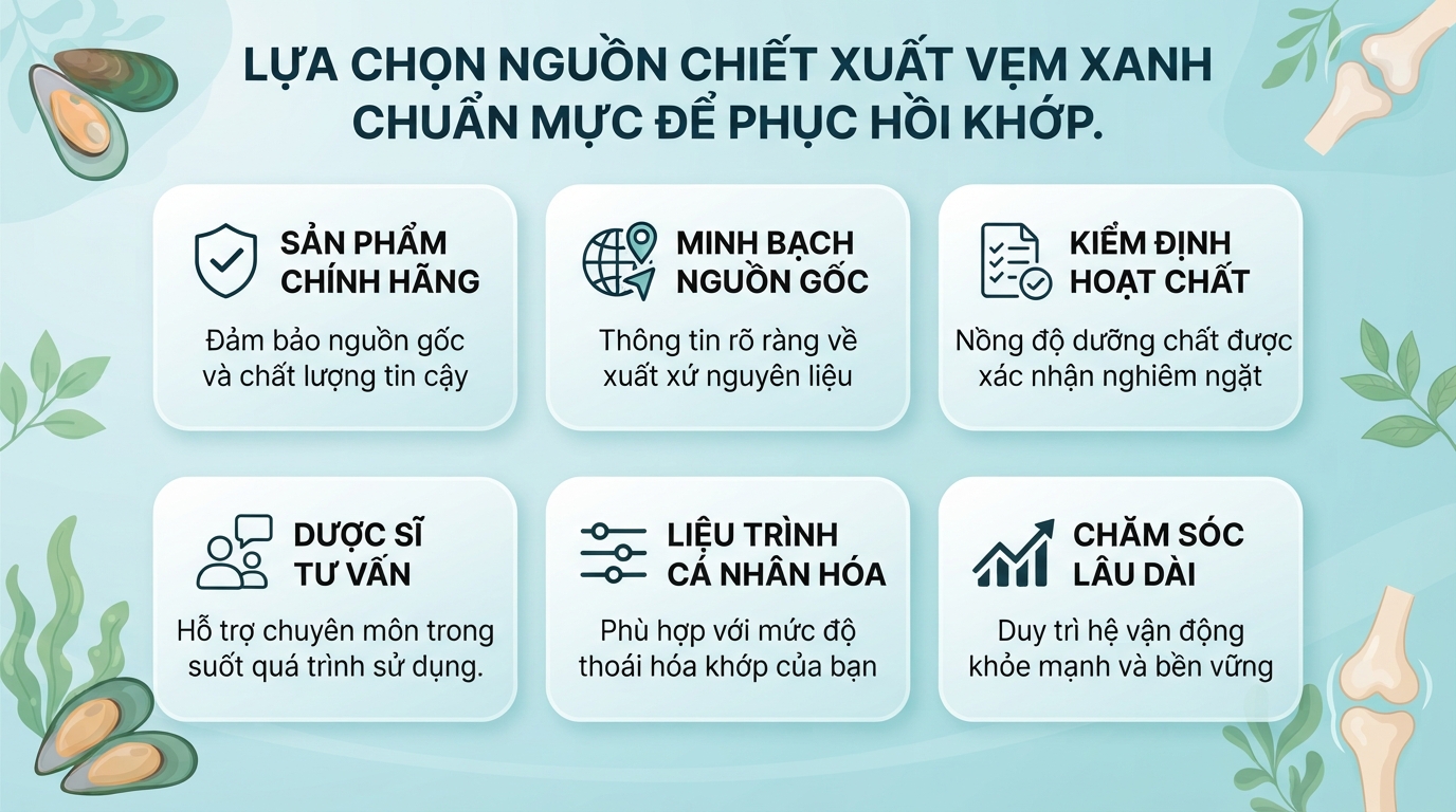 Vẹm xanh có tác dụng gì? Lợi ích cho xương khớp và lưu ý khi dùng