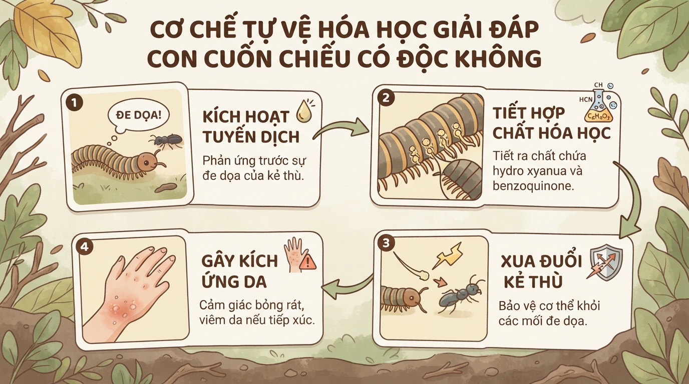 Con cuốn chiếu có độc không? Cách xử lý khi bị cắn đúng cách tại nhà