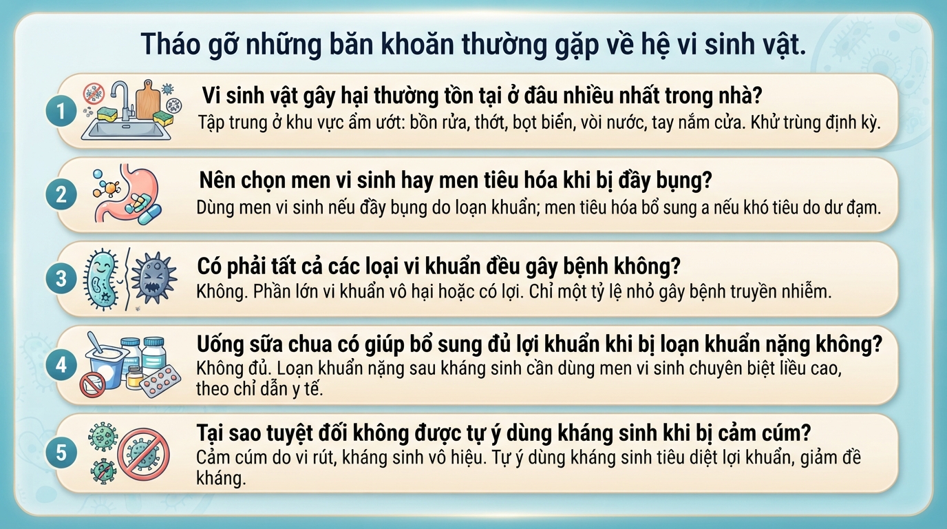 Vi sinh vật là gì? Khám phá vai trò của hệ vi sinh đối với sức khỏe