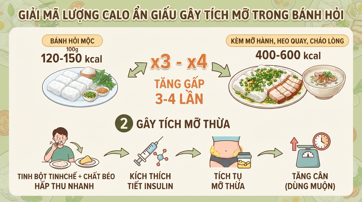 Bánh hỏi là gì? Bao nhiêu calo và ăn thế nào để không tăng cân?