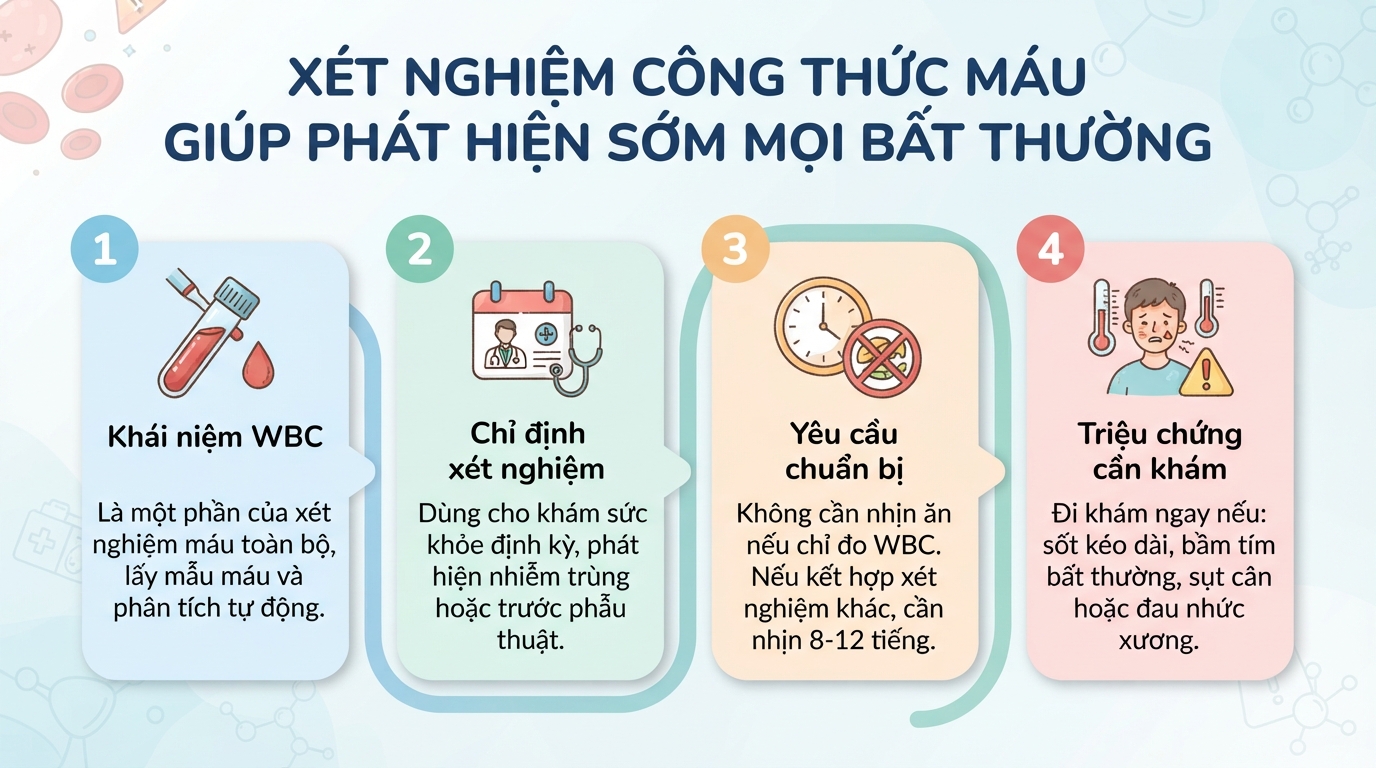 WBC trong xét nghiệm máu là gì? Ý nghĩa chỉ số và khi nào cần đi khám