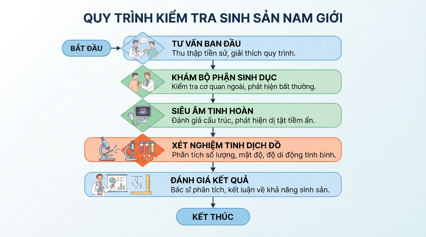 Xét nghiệm tinh dịch đồ cung cấp chỉ số quan trọng về số lượng và chất lượng tinh binh.