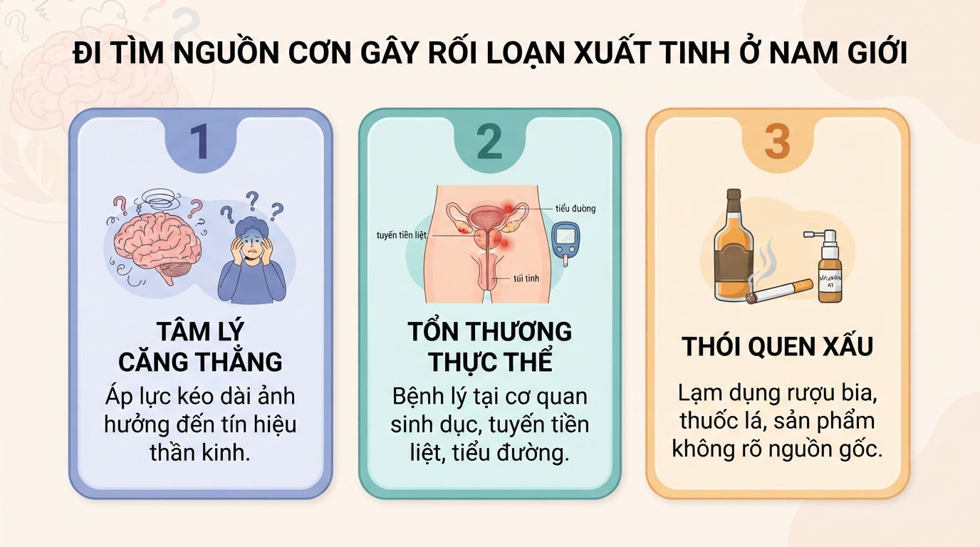 Xuất tinh ở nam giới: Cơ chế sinh lý, chỉ số chuẩn và các rối loạn