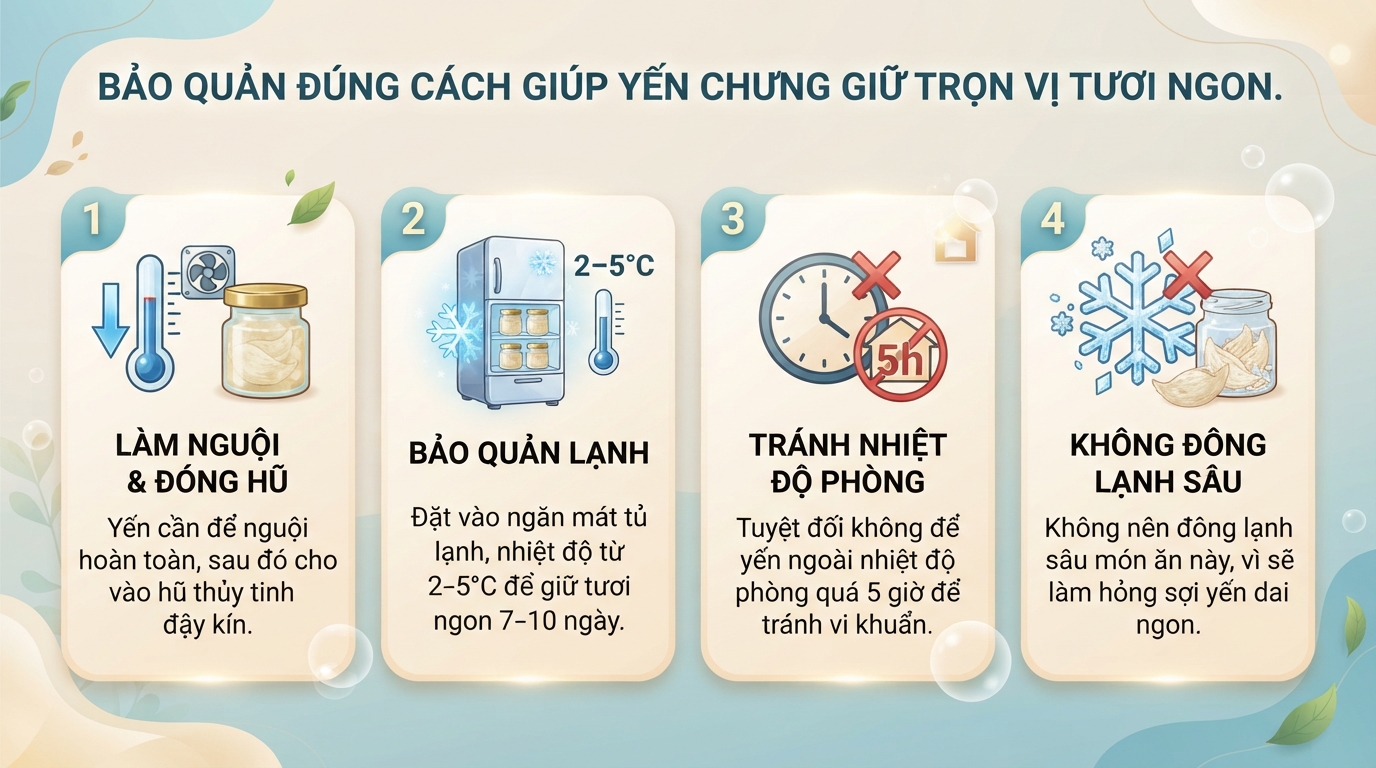 Yến chưng: Công dụng, cách chưng đường phèn và lưu ý sử dụng