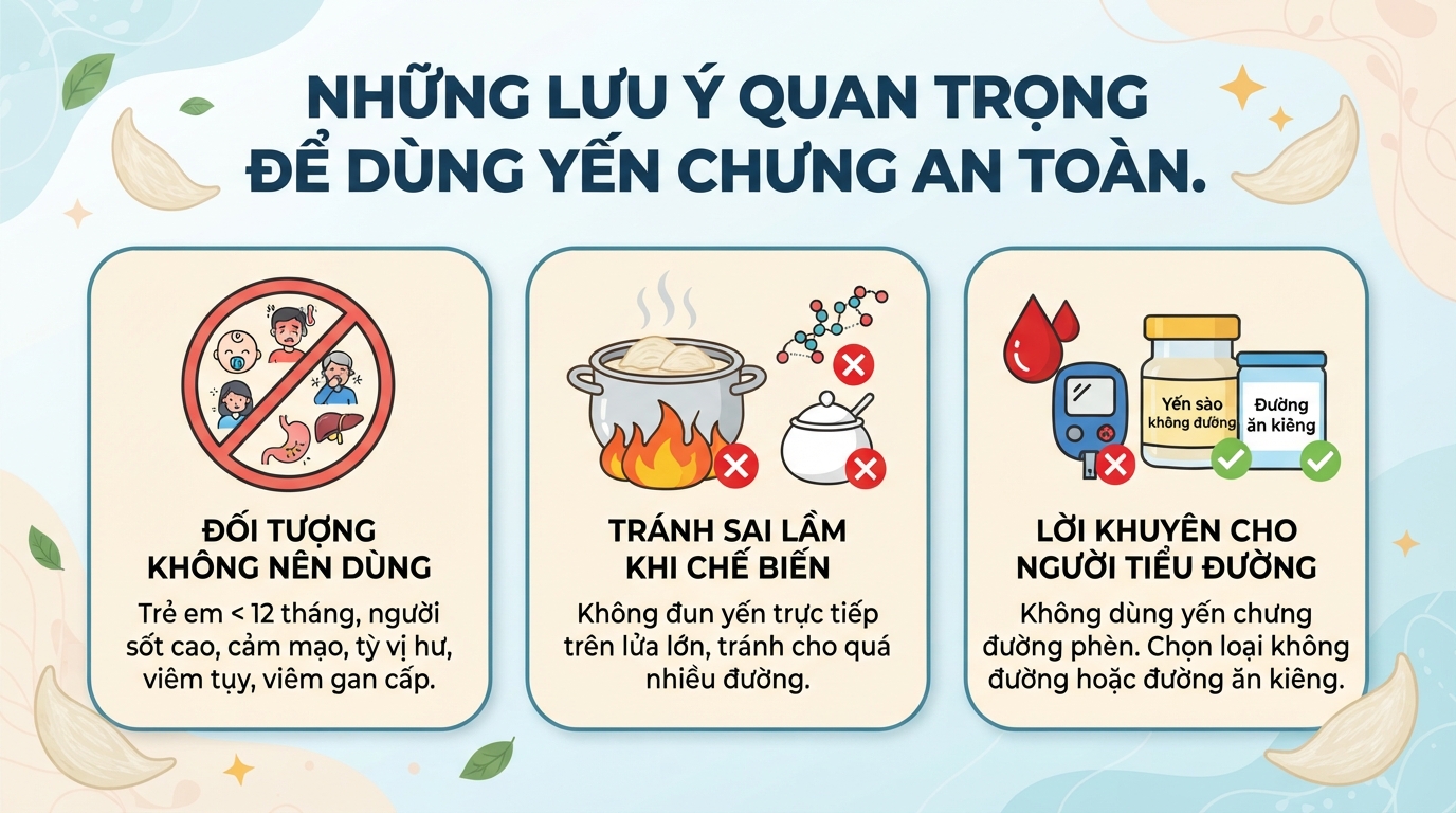 Yến chưng: Công dụng, cách chưng đường phèn và lưu ý sử dụng