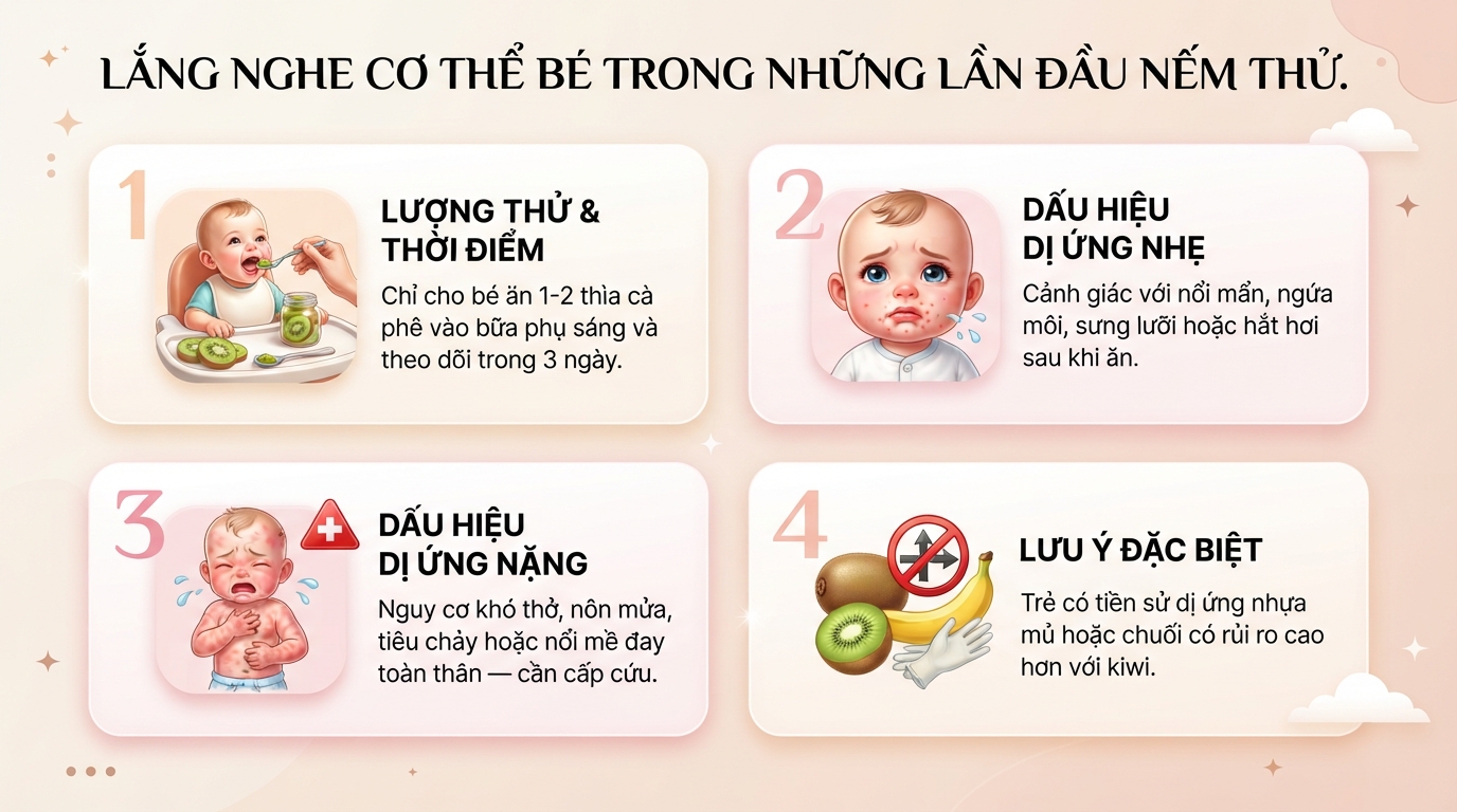 Bé mấy tháng ăn được kiwi? Hướng dẫn cho bé ăn dăm an toàn