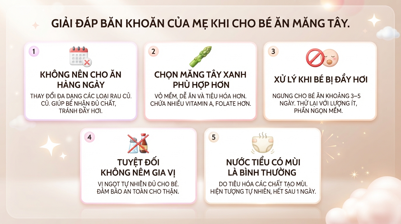 Bé mấy tháng ăn được măng tây và cách chế biến an toàn cho trẻ tại nhà