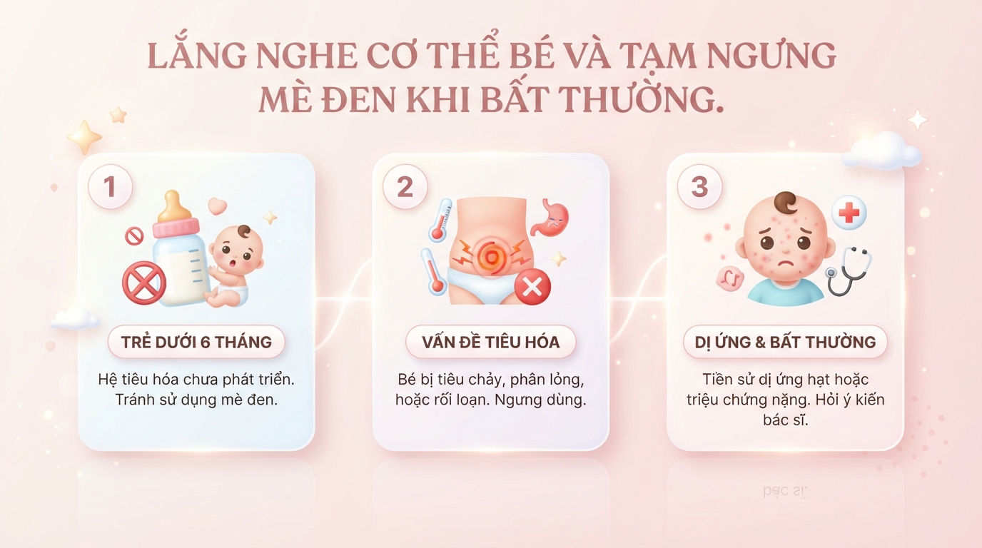 Bé mấy tháng ăn được mè đen? Lợi ích dinh dưỡng và lưu ý quan trọng