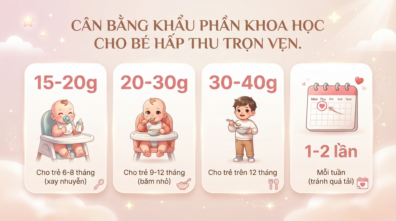 Bé mấy tháng ăn được tim heo? Lợi ích và thực đơn cho con