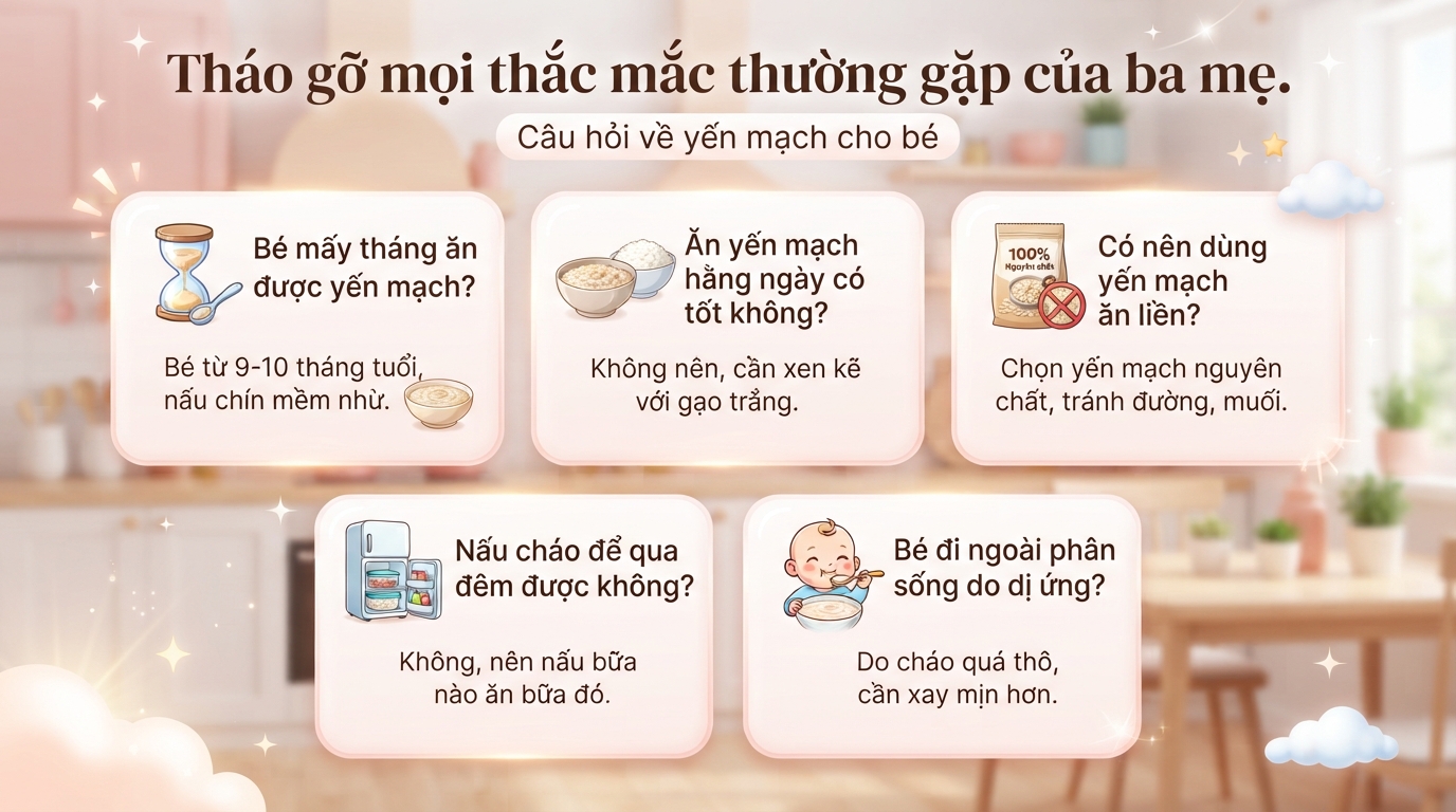 Bé mấy tháng ăn được yến mạch? Hướng dẫn cách dùng an toàn cho bé ăn dặm