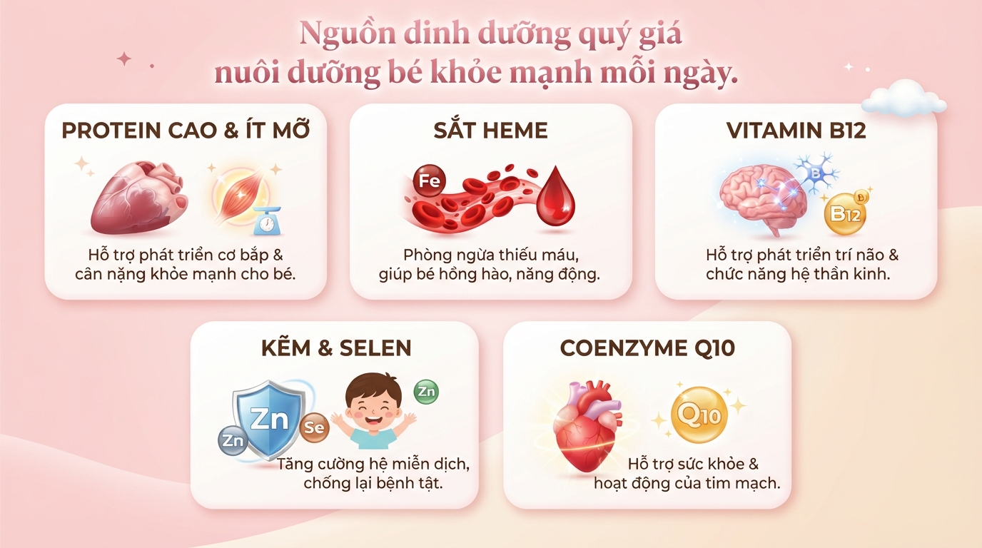 Bé mấy tháng ăn được tim heo? Lợi ích và thực đơn cho con