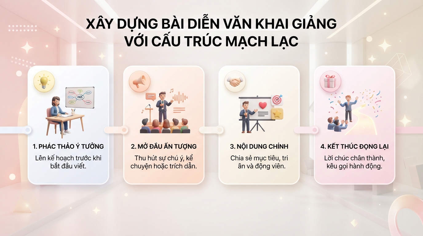 Diễn văn khai giảng ấn tượng, ý nghĩa cho từng cấp học 2026 mới nhất