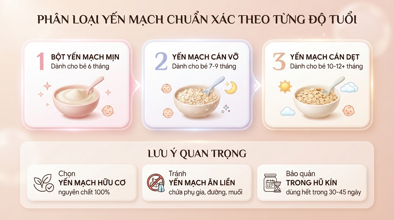 Bé mấy tháng ăn được yến mạch? Hướng dẫn cách dùng an toàn cho bé ăn dặm