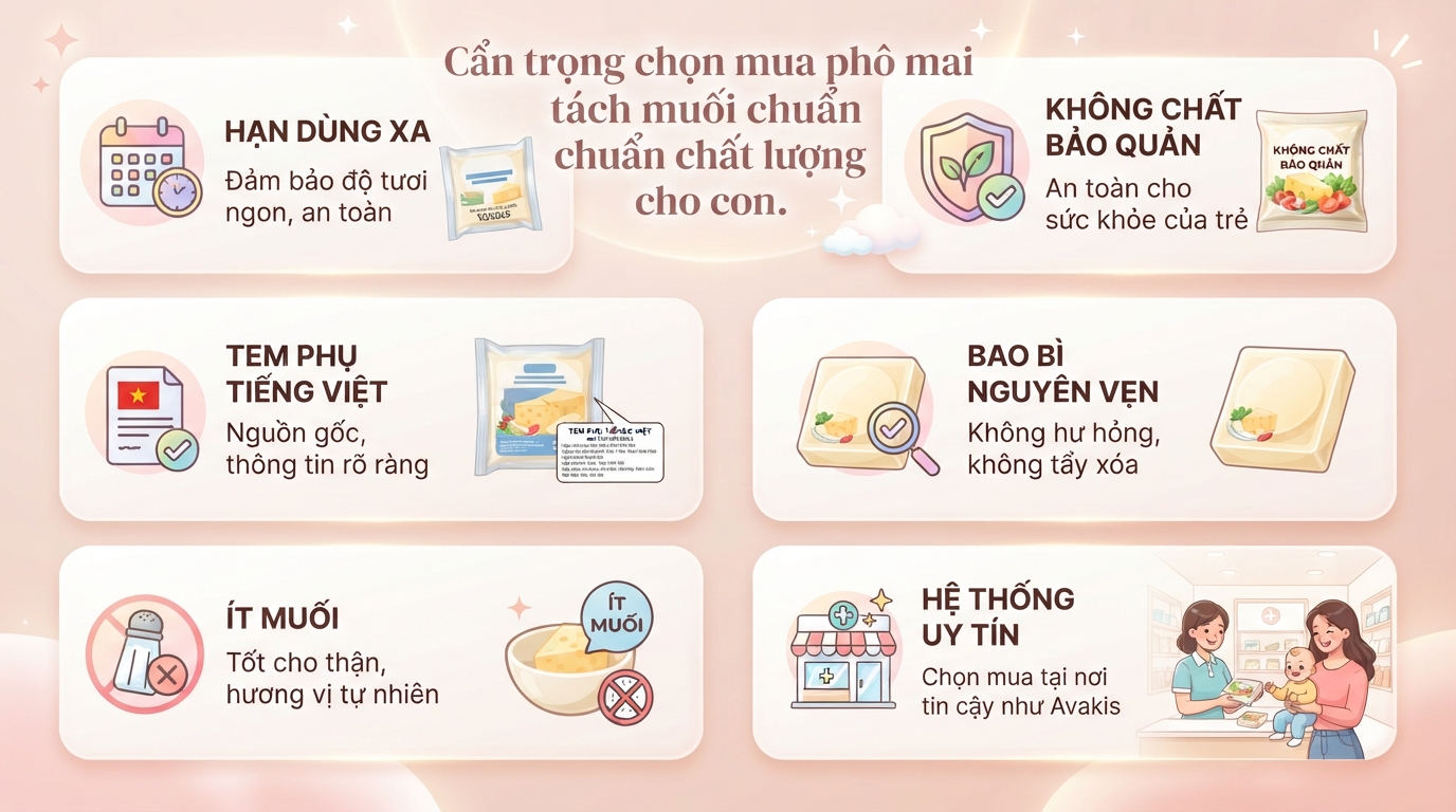 Phô mai tách muối hạn sử dụng bao lâu? Cách chọn và bảo quản cho bé