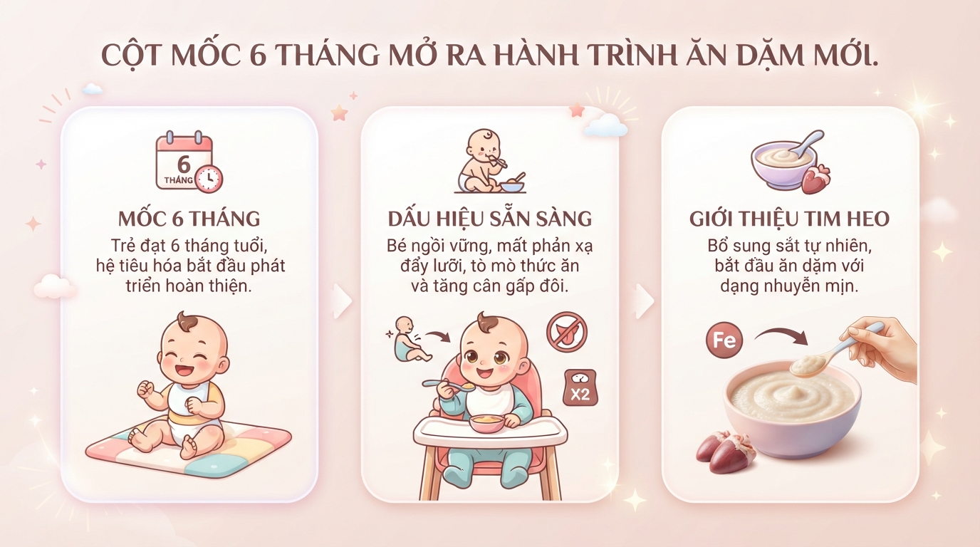 Bé mấy tháng ăn được tim heo? Lợi ích và thực đơn cho con