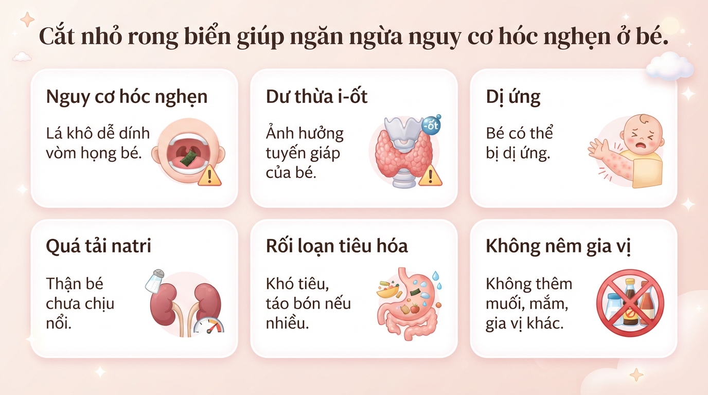 Bé mấy tháng ăn được rong biển? Lợi ích dinh dưỡng, cách chế biến