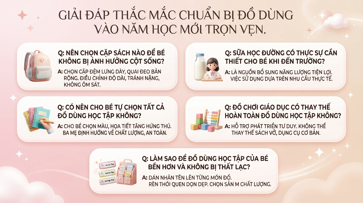 Vào năm học mới nên mua gì cho bé? Danh sách đồ dùng đầy đủ mẹ cần biết
