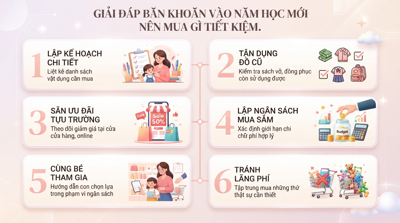 Vào năm học mới nên mua gì cho bé? Danh sách đồ dùng đầy đủ mẹ cần biết