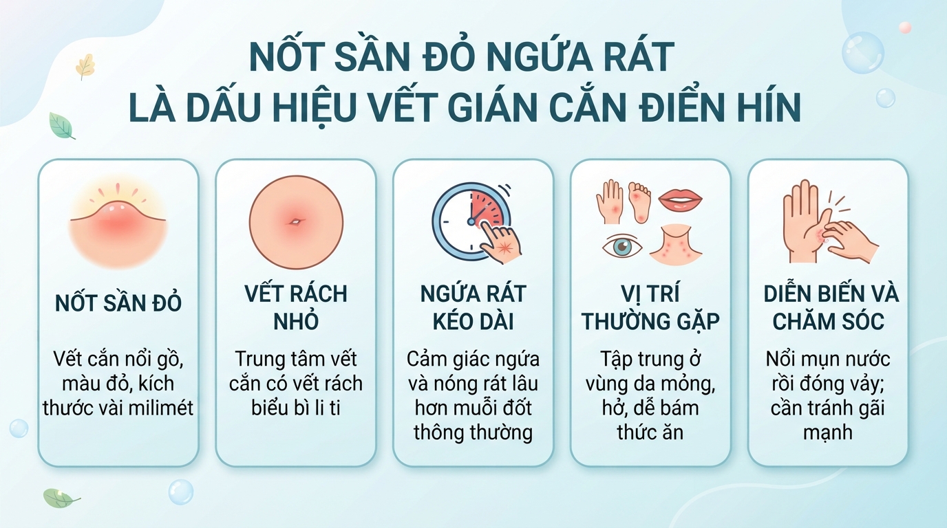 Vết gián cắn: Dấu hiệu, mức độ nguy hiểm và cách xử lý an toàn