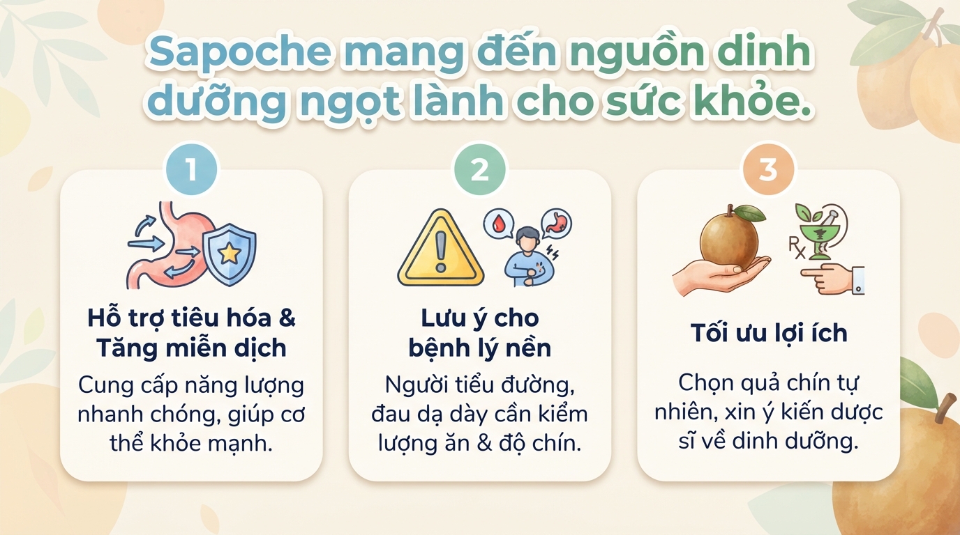 Trái sapoche có tác dụng gì? 6 lợi ích và lưu ý khi ăn