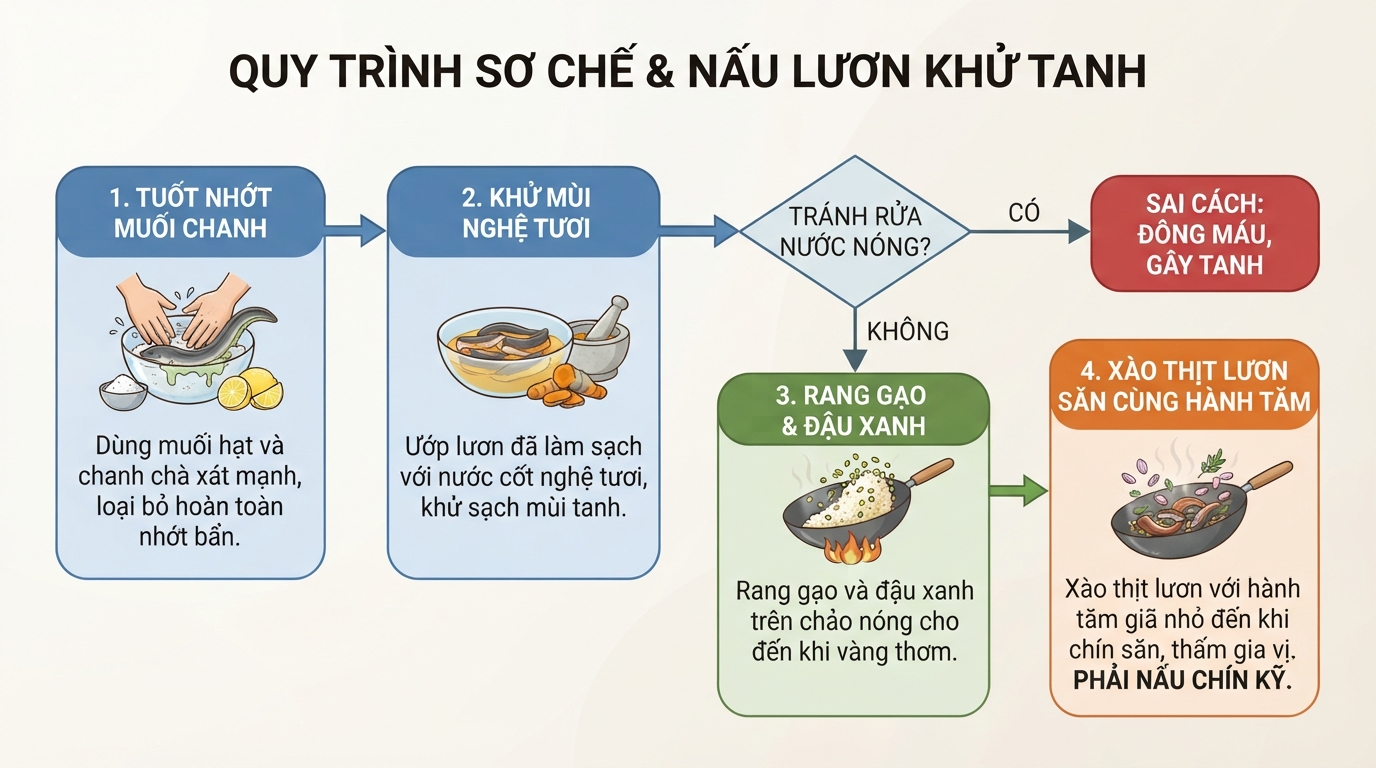 Bốn bước sơ chế và nấu chuẩn giúp khử hoàn toàn vị tanh của bùn đất.