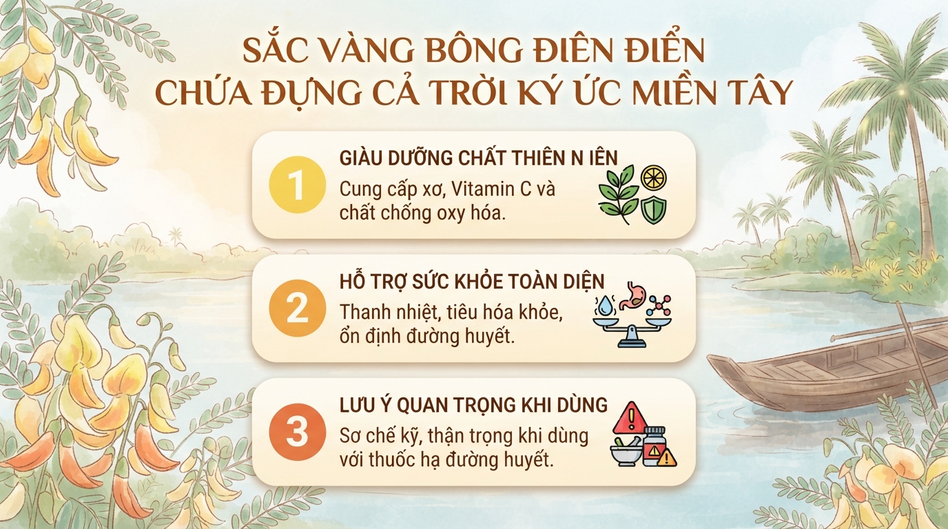Bông điên điển có tác dụng gì? Dinh dưỡng, lợi ích và cách dùng
