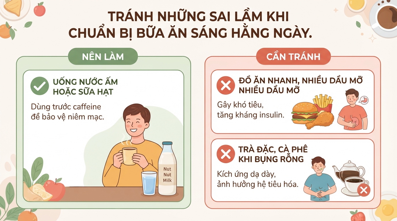 Bữa ăn sáng lành mạnh: 5 thực đơn đủ chất tốt cho sức khỏe
